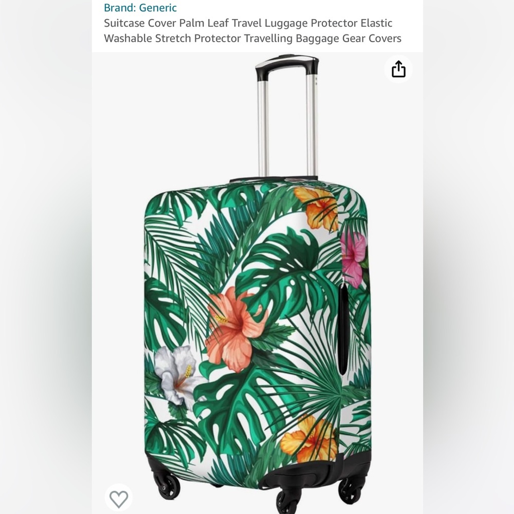 Stretchy Luggage cover floral print size XL
